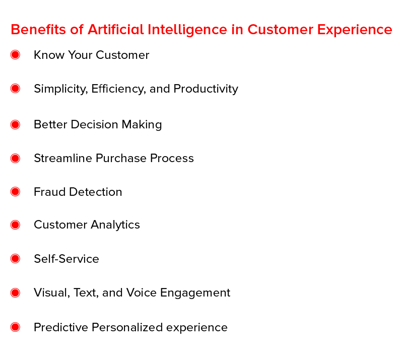 Benefits of artificial intelligence in customer experience