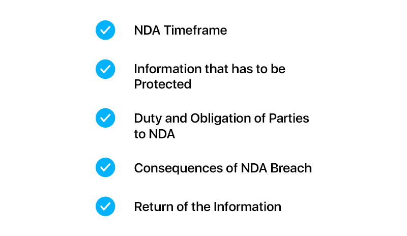 Checklist of Mobile App Development NDA Clauses