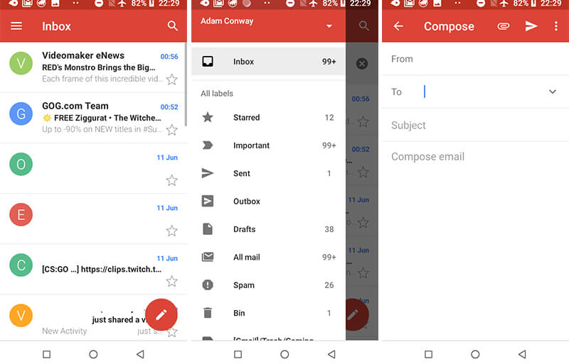 Differences in Android Go vs Regular Android for Gmail