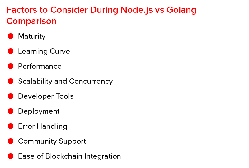 Factors to Consider While Node.js vs Golang Comparison