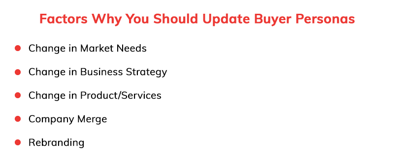Factors why you should update buyer personas