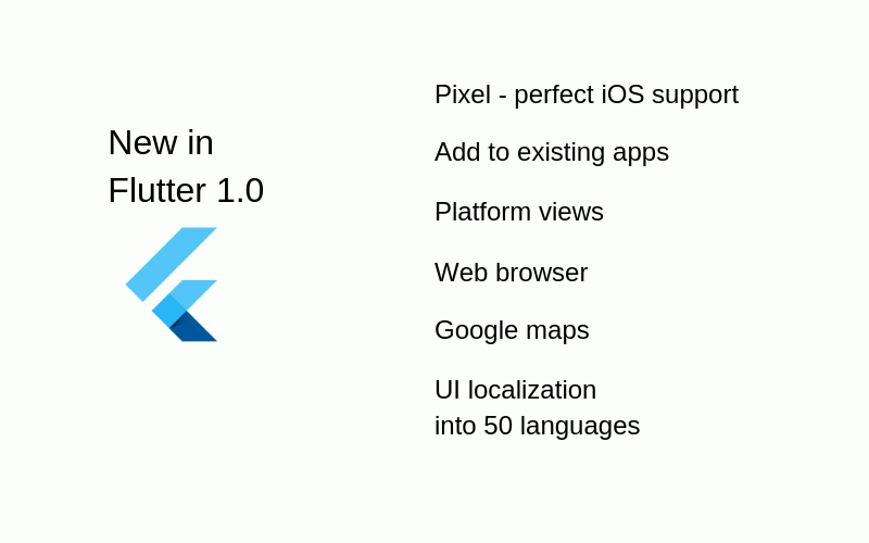 Flutter 1.0 Features