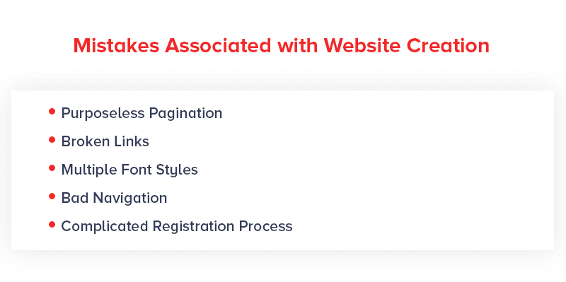 Mistakes Associated with Website Creation