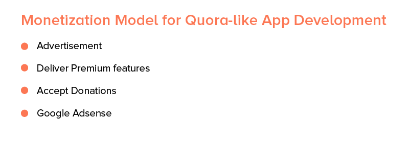 monetization model for quora like app development