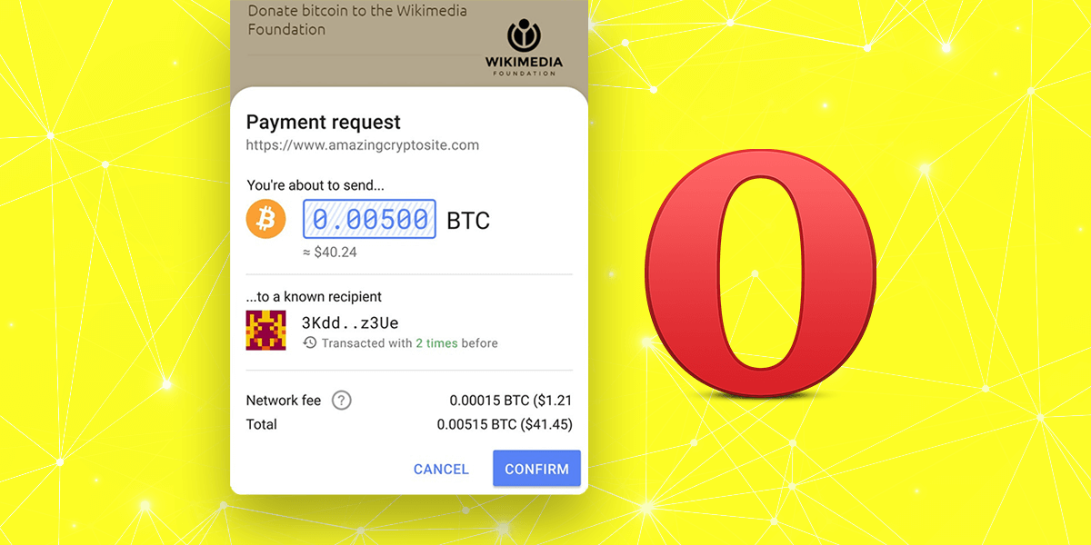 Opera Browser Adds Bitcoin and Tron Payment Support