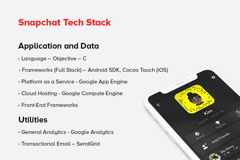 Snapchat App Tech Stack