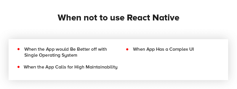 When not to use React Native App Development