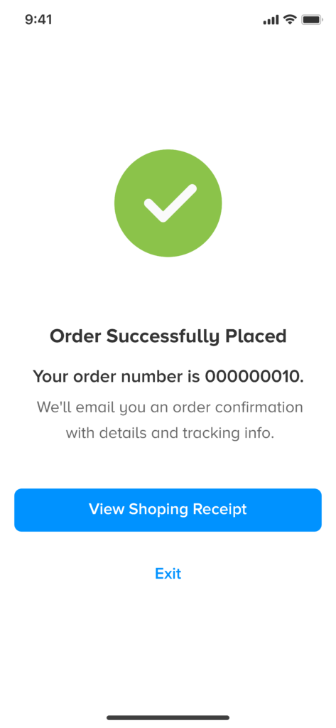 Order Placed Successfully Page