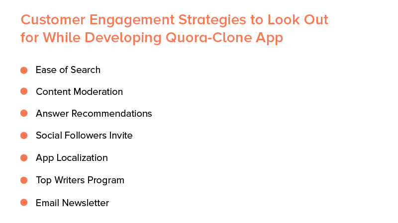 customer engagement strategies to look out for developing quora-clone app