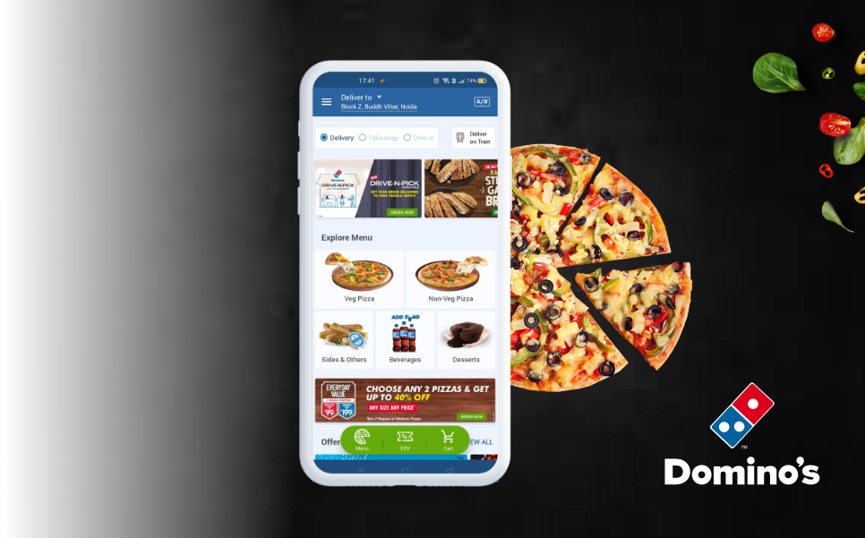 Dominos App developed by Appinventiv