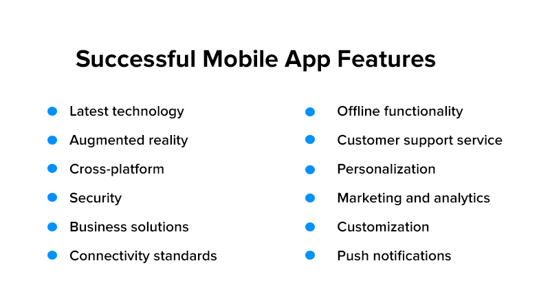 Sucessful mobile app features