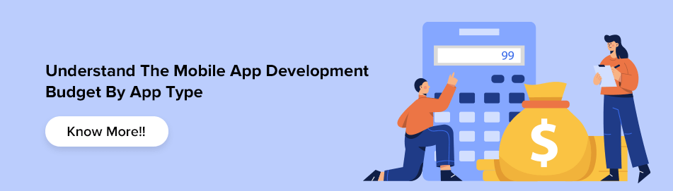 mobile app development budget by type
