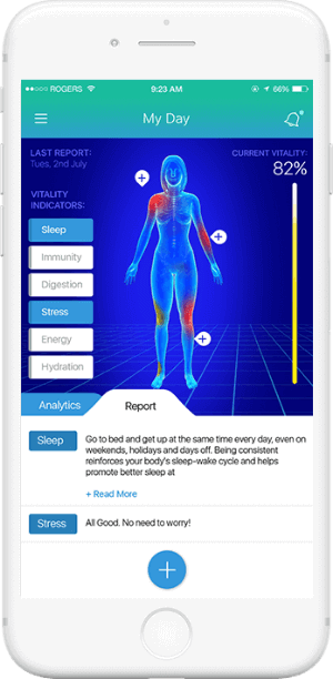 Soniphi Vitality Health App - User Interface Design