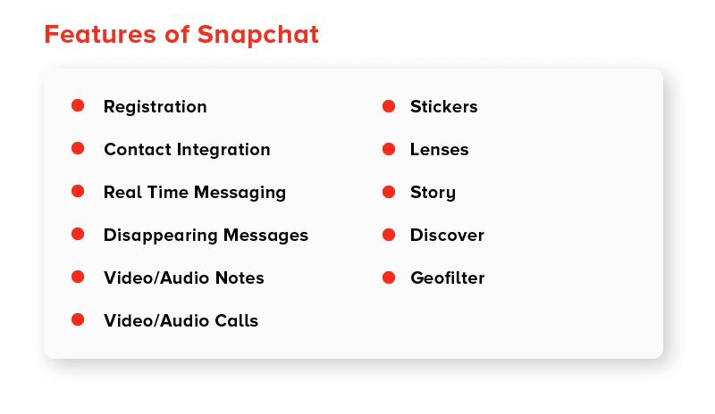 The Must-Have Features of Snapchat Like App
