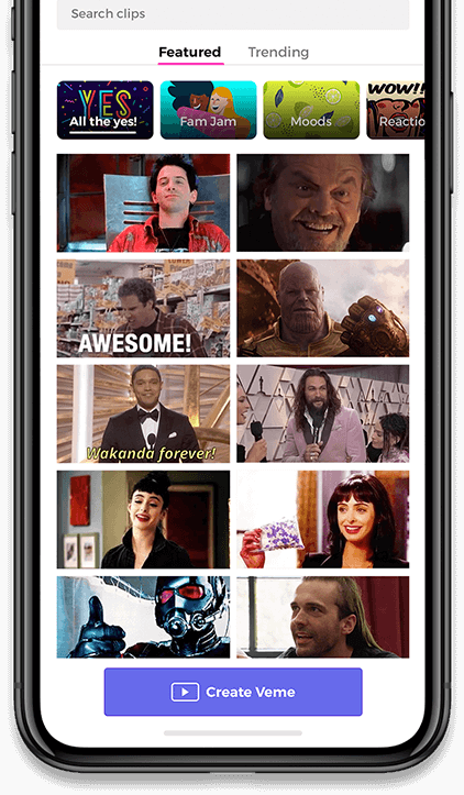 Veme app UI design Veme app UI design