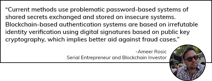 Ameer Rosic speaks on Blockchain based Authentication Systems
